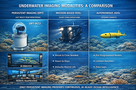 delivering continuous, long‑duration, real‑time visibility into marine environments, OPT enables scientists, industrial organizations, and public aquariums to observe as it happens. This uninterrupted presence reveals 